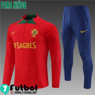 KIT : Chandal Futbol Portugal Rojo Ninos 23 24 TK658