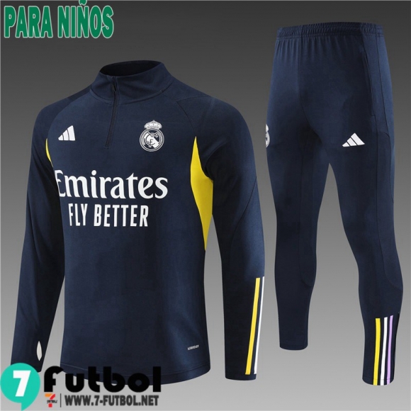 KIT : Chandal Futbol Real Madrid azul marino Ninos 23 24 TK660