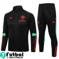 KIT : Chaquetas Manchester United negro Hombre 23 24 JK796