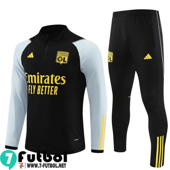 KIT : Chandal Futbol Lyon negro Hombre 23 24 TG907