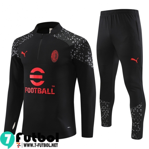 KIT : Chandal Futbol AC Milan negro Hombre 23 24 TG912