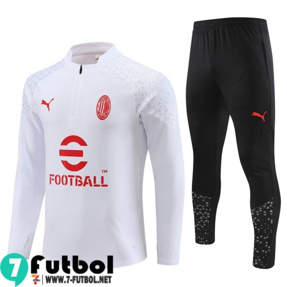 KIT : Chandal Futbol AC Milan Blanco Hombre 23 24 TG914