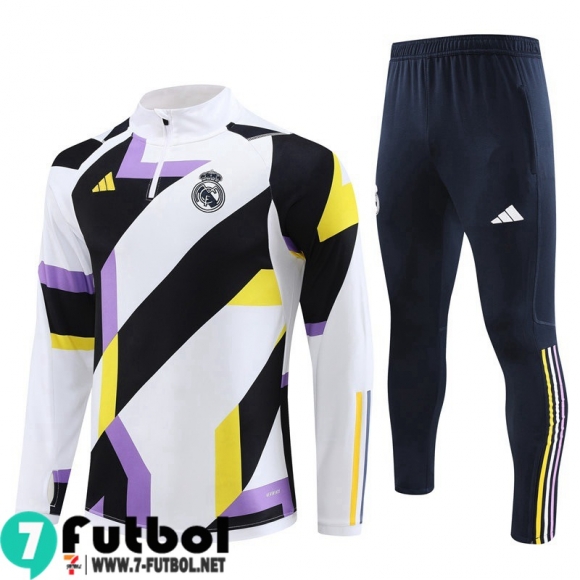 KIT : Chandal Futbol Real Madrid blanco negro Hombre 23 24 TG916