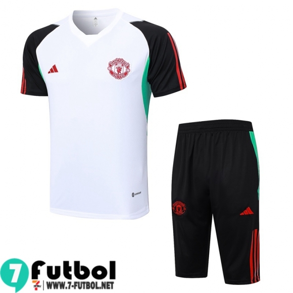 KIT : Chandal Futbol T Shirt Manchester United Blanco Hombre 23 24 TG934