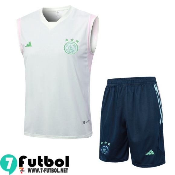 KIT : Chandal Futbo Sin Mangas AFC Blanco Hombre 23 24 TG938