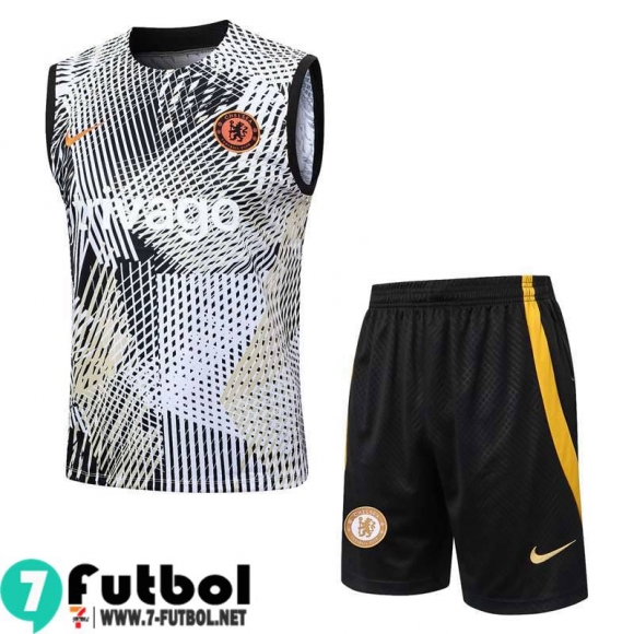 KIT : Chandal Futbo Sin Mangas Chelsea Banda Hombre 23 24 TG942