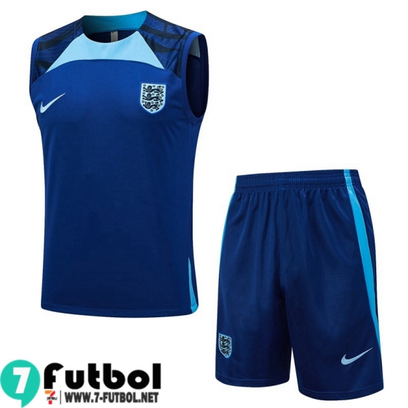 KIT : Chandal Futbo Sin Mangas Inglaterra azul Hombre 23 24 TG962