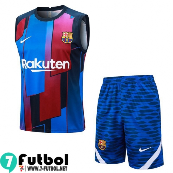 KIT : Chandal Futbo Sin Mangas Barcelona azul Hombre 23 24 TG965