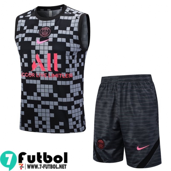 KIT : Chandal Futbo Sin Mangas PSG gris Hombre 23 24 TG966