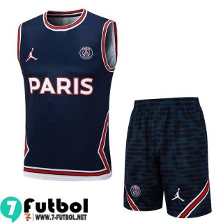 KIT : Chandal Futbo Sin Mangas PSG azul Hombre 23 24 TG967