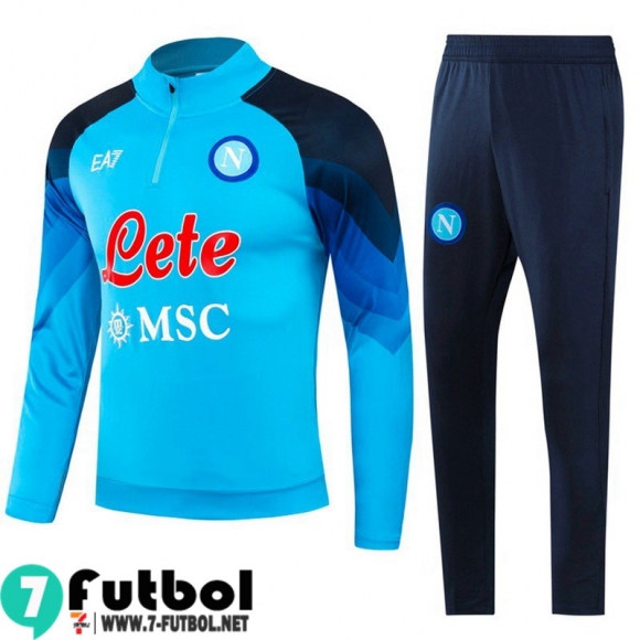 KIT : Chandal Futbol Naples azul Hombre 23 24 TG985