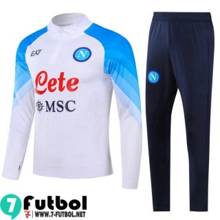 KIT : Chandal Futbol Naples Blanco Hombre 23 24 TG986