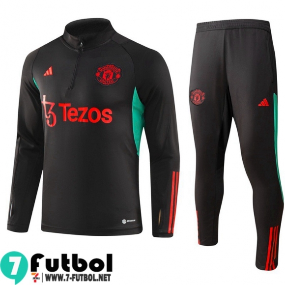 KIT : Chandal Futbol Manchester United negro Hombre 23 24 TG999