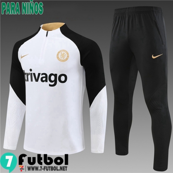 KIT : Chandal Futbol Chelsea Blanco Ninos 23 24 TK691