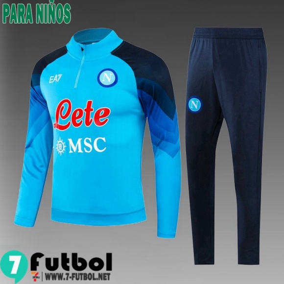 KIT : Chandal Futbol Naples azul Ninos 23 24 TK700