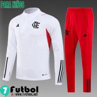 KIT : Chandal Futbol Flamengo Blanco Ninos 23 24 TK704