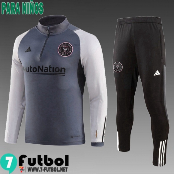 KIT : Chandal Futbol Inter Miami gris Ninos 23 24 TK711