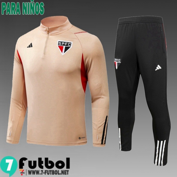 KIT : Chandal Futbol Sao Paulo albaricoque Ninos 23 24 TK712