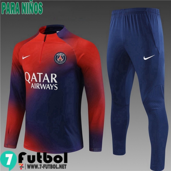 KIT : Chandal Futbol PSG rojo azul Ninos 23 24 TK672