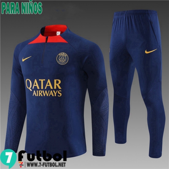 KIT : Chandal Futbol PSG Azul marino Ninos 23 24 TK673