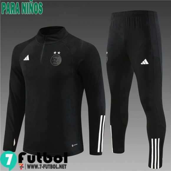 KIT : Chandal Futbol Argelia negro Ninos 23 24 TK675