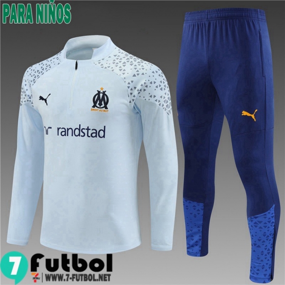 KIT : Chandal Futbol Marsella azul claro Ninos 23 24 TK677