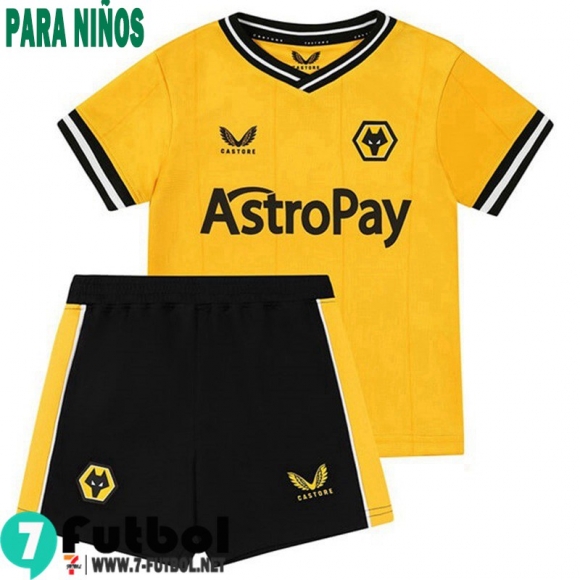 Camiseta Futbol Wolverhampton Wanderers Primera Ninos 23 24