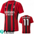 Camisetas futbol AC Milan Primera Ibrahimovic #11 Hombre 2021 2022