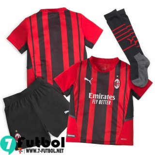 Camisetas futbol AC Milan Primera Niños 2021 2022