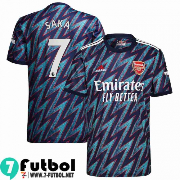 Camisetas futbol Arsenal Tercera # Saka 7 Hombre 2021 2022