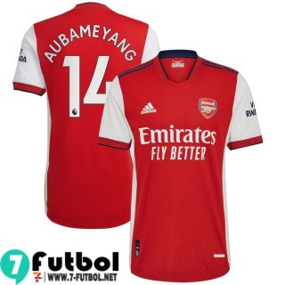 Camisetas futbol Arsenal Primera # Aubameyang 14 Hombre 2021 2022