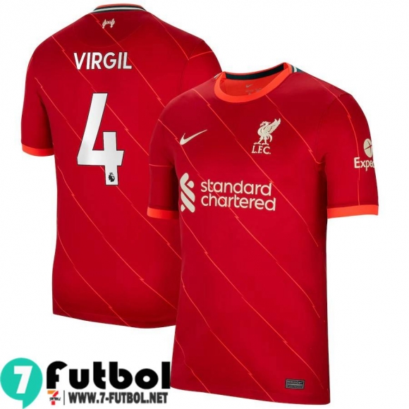 Camisetas futbol Liverpool Primera # Virgil 4 Hombre 2021 2022