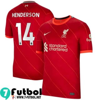 Camisetas futbol Liverpool Primera # Henderson 14 Hombre 2021 2022
