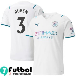 Camisetas futbol Manchester City Seconda # Rúben 3 Hombre 2021 2022
