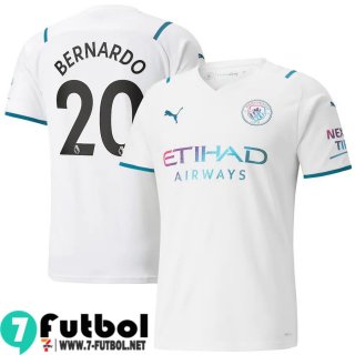 Camisetas futbol Manchester City Segunda # Bernardo 20 Hombre 2021 2022