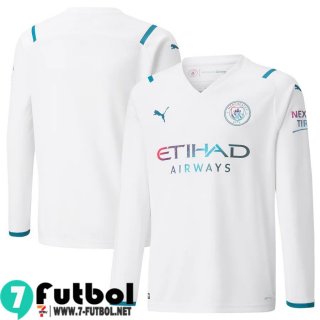 Camisetas futbol Manchester City Seconda Manga Larga Hombre 2021 2022