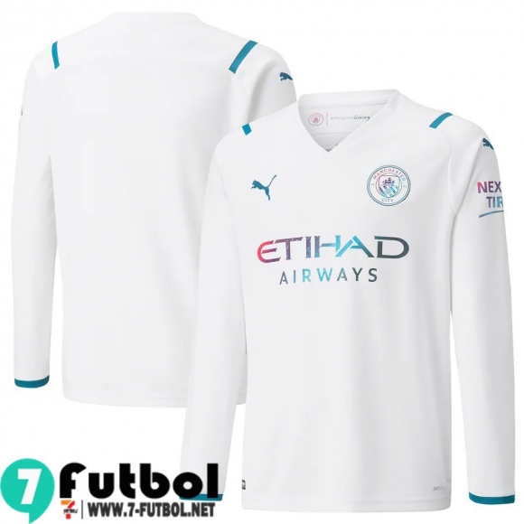 Camisetas futbol Manchester City Segunda Manga Larga Hombre 2021 2022