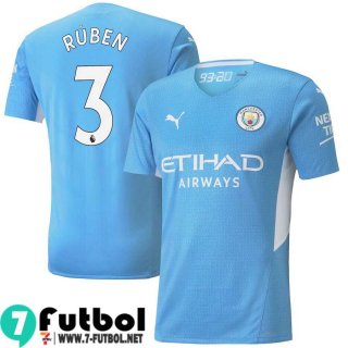 Camisetas futbol Manchester City Primera # Rúben 3 Hombre 2021 2022
