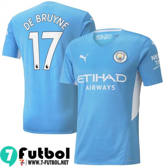 Camisetas futbol Manchester City Primera # De Bruyne 17 Hombre 2021 2022