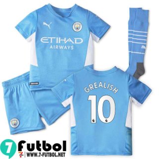 Camisetas futbol Manchester City Primera Niños 2021 2022