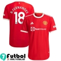 Camisetas futbol Manchester United Primera # B.Fernandes 18 Hombre 2021 2022