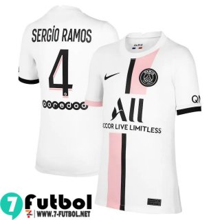 Camisetas futbol PSG Segunda # Sergio Ramos 4 Hombre 2021 2022