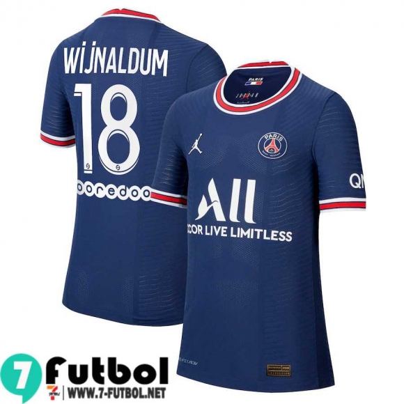 Camisetas futbol PSG Primera # Wijnaldum 18 Hombre 2021 2022