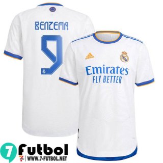 Camisetas futbol Real Madrid Primera # Benzema 9 Hombre 2021 2022