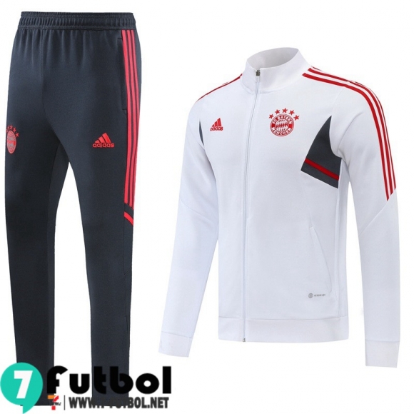 KIT: Chaquetas Bayern Munich Blanco Hombre 22 23 JK450