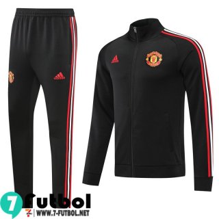 KIT: Chaquetas Manchester United negro Hombre 22 23 JK455