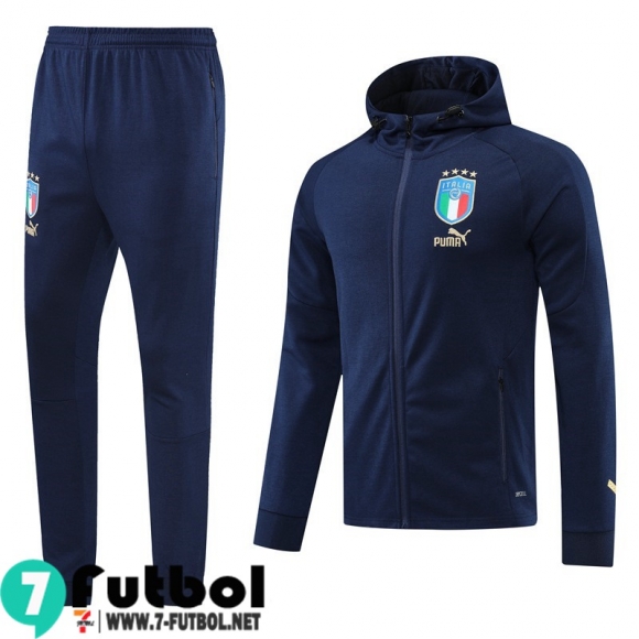 KIT: Chaquetas Futbol - Sudadera Con Capucha Italia azul Hombre 22 23 JK479