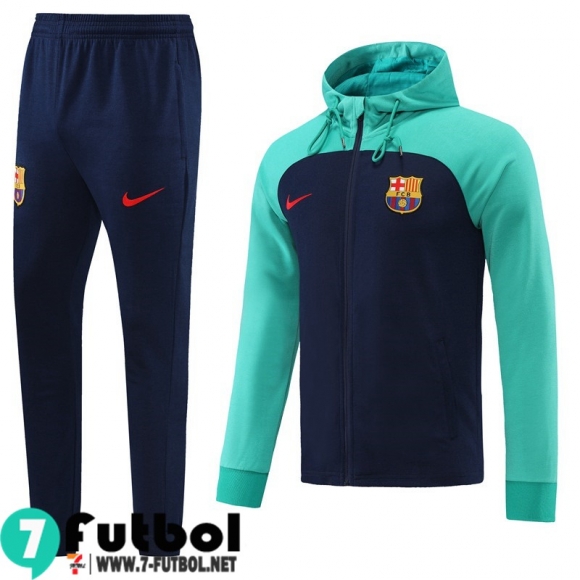 KIT: Chaquetas Futbol - Sudadera Con Capucha Barcelona azul verde Hombre 22 23 JK480 KIT: Chaquetas Futbol - Sudadera Con Capucha Barcelona azul verde Hombre 22 23 JK480