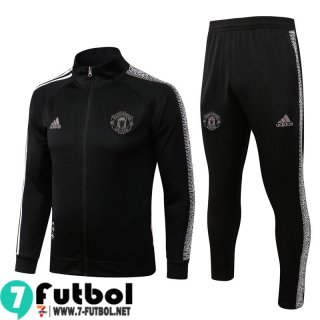 KIT: Chaquetas Manchester United negro Hombre 22 23 JK491