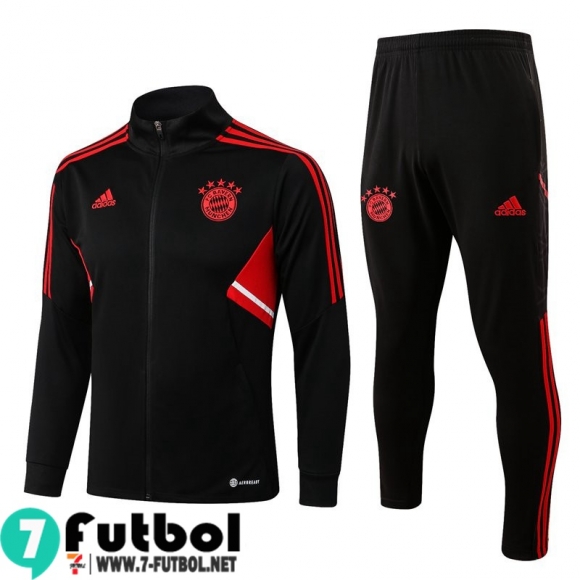 KIT: Chaquetas Bayern Munich negro Hombre 22 23 JK493